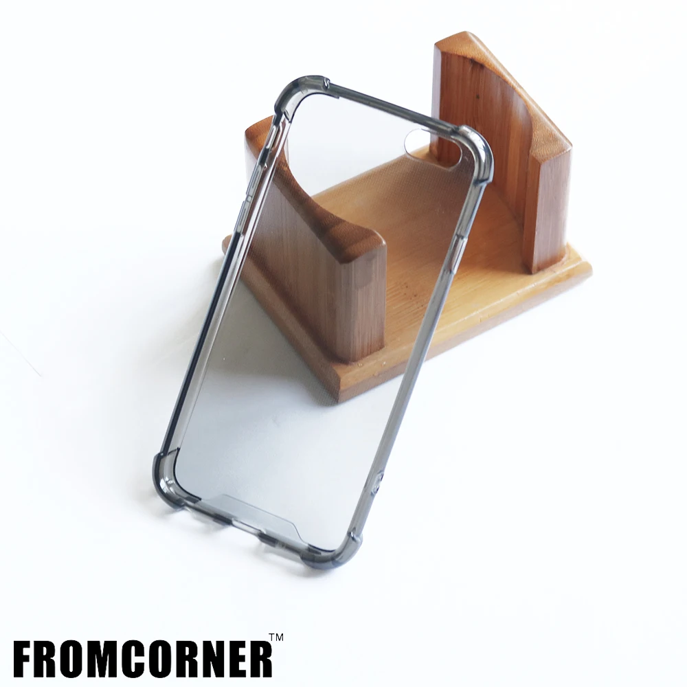 

Factory free shipping four corner thicken shockproof clear flexible soft TPU no-slip protect cover phone case for iphone 6 plus