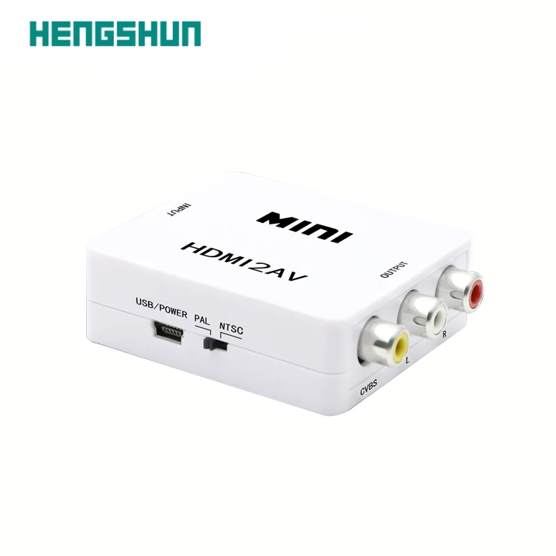 

Support PAL/NTSC 1080P Converter HDMI to AV Converter, White 1080p av converter box