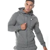 Top Quality Sports Men's Fitness Hoodies Full Zip Soft Hoodies Man