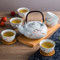 

CTS-013 Good new ceramic tea set for sale Turkish pots Japanese tea set 4 cups 1 tea pot