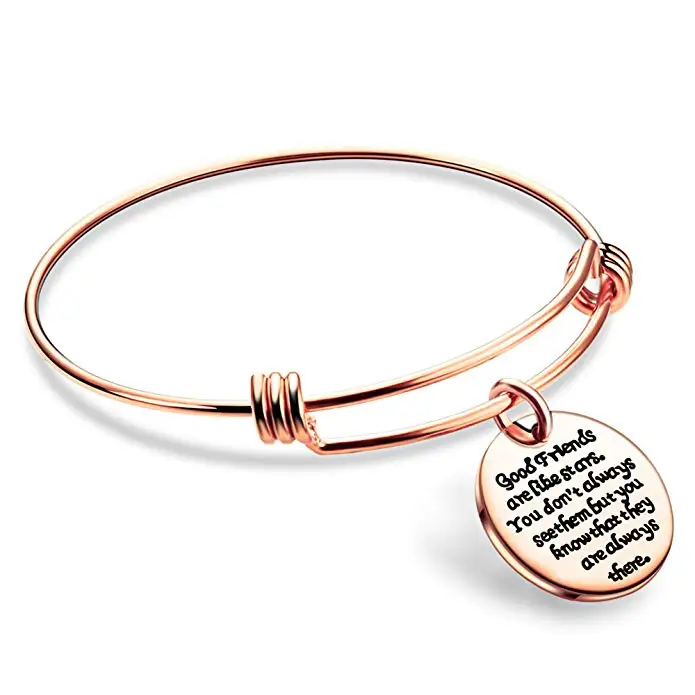 simple stainless steel Expandable Bangle Bracelet