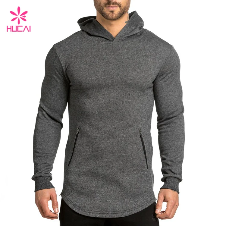 Wholesale Black Blank Hooded Sweatshirt Slim Fit Pullover Hoodies For ...