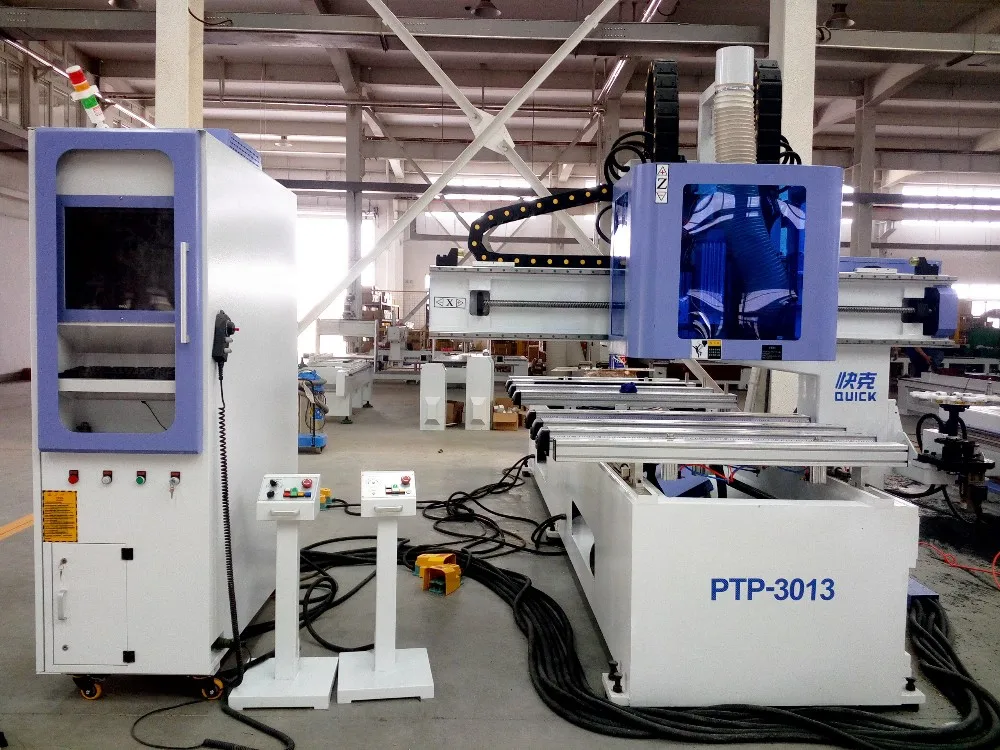cnc engraving machine with PTP table and boring head