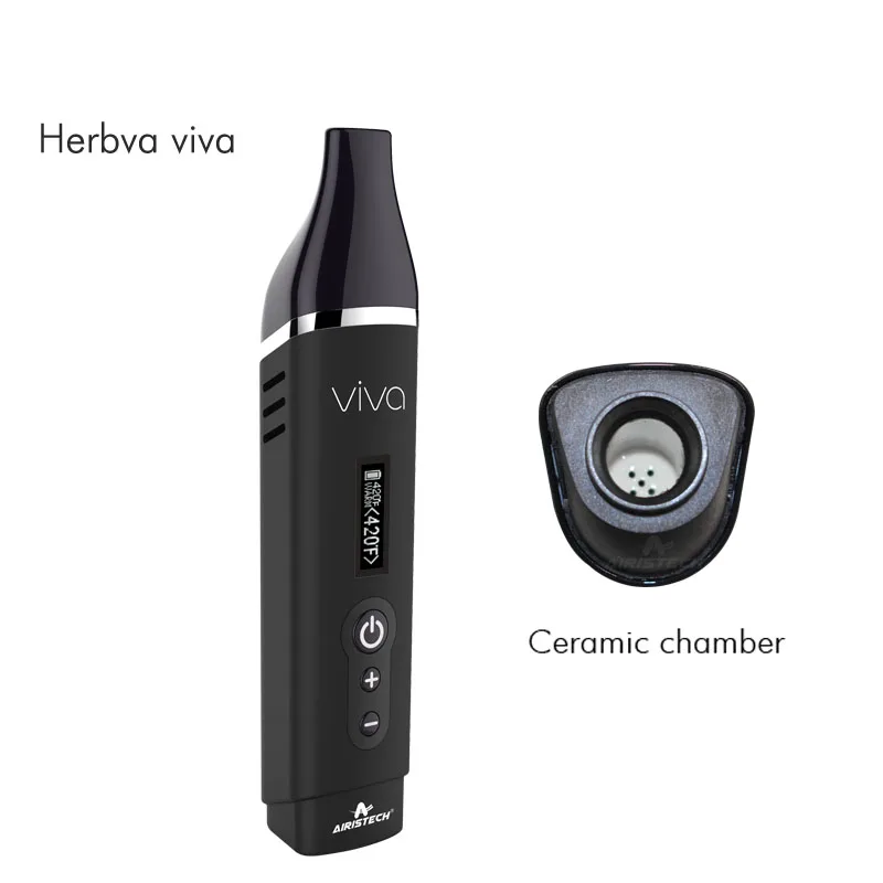 

Increased Airflow tank 2019 OLED vape pen Airistech Viva, Black;white and red