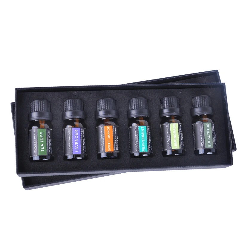 

Premium 100% Pure Aromatherapy Essential oil Gift Set TOP 6-10ML private labels available for aroma diffuser, N/a