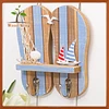 Marine Style Coloured Drawing Slippers Metope Resin Decorative Hook Home Furnishing Articles Hanging Wall Wood Hook