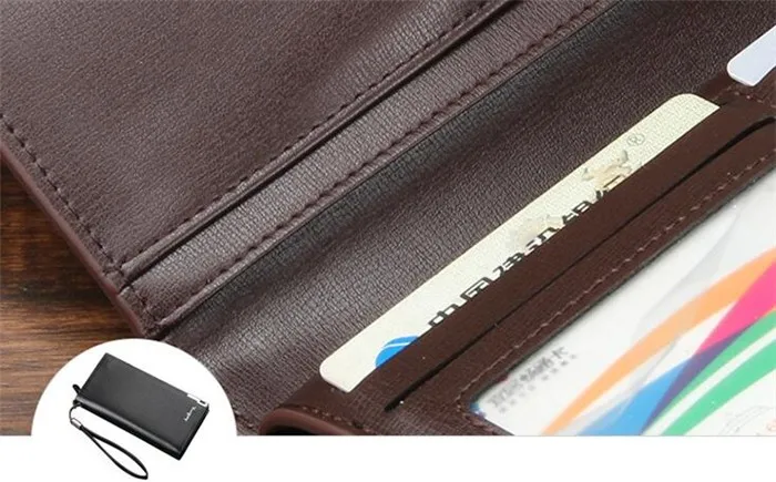 Cheap Baellerry Brand Multi Function Long Zipper Leather Clutch Wallet Men