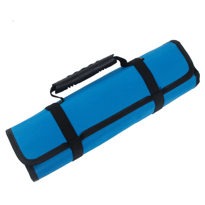 Bolsa de herramientas electricistas profesionales plegables Portaherramientas de almacenamiento Bolsa de rollo Organizador conveniente Despliegue Tama/ño 25 x 36 cm
