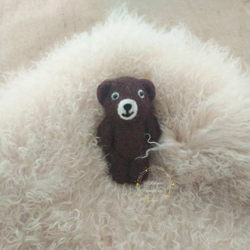
Woolen felt teddy bear doll,baby photo posing toy,newborn photography props 