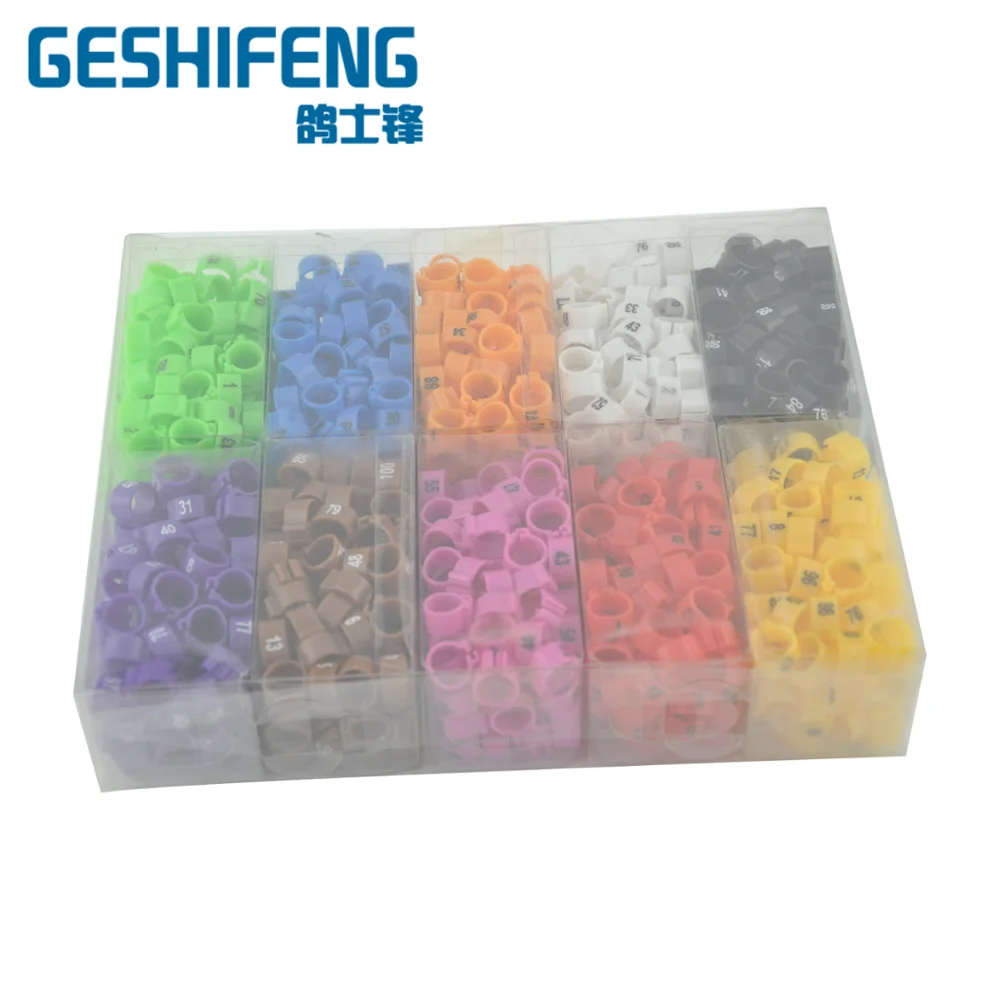 

100pc free shipping open plastic clip numbered 12mm pigeon bands