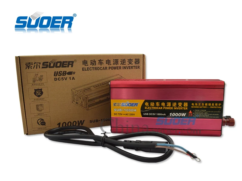 Suoer Electric Car Inverter Dc 72v To Ac 220v Inverter 1000va Power