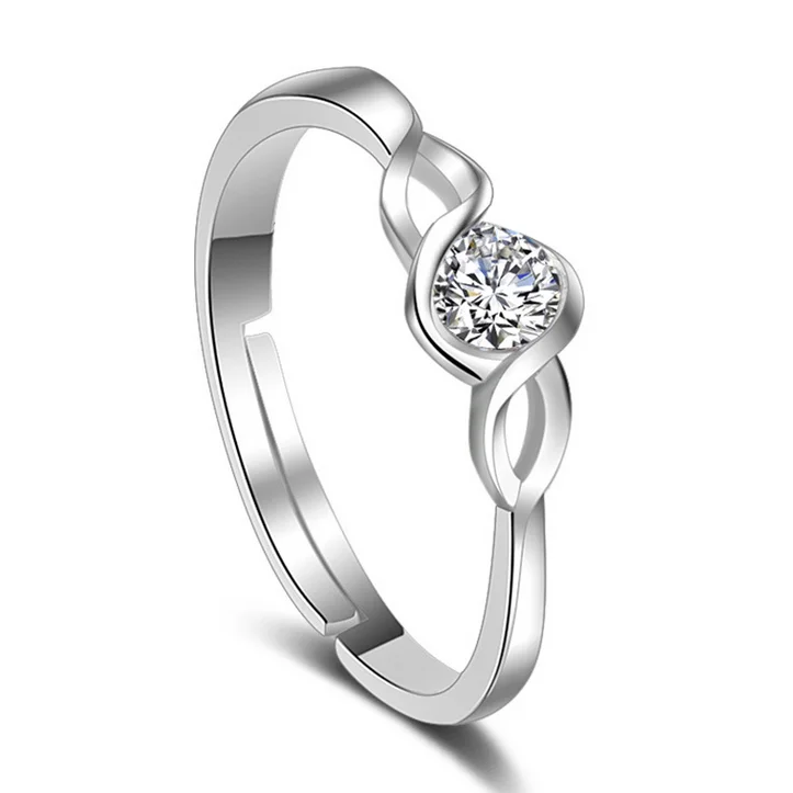 

2017 new zircon silver ring love Melody ring, N/a