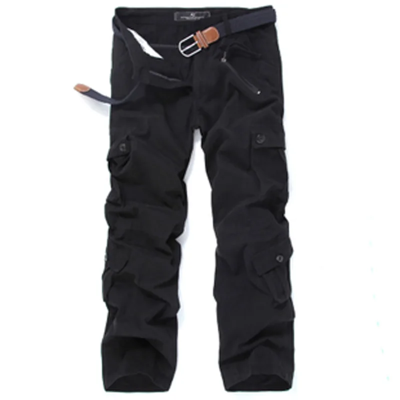 
Fashion Military Cargo Pants Men Loose Baggy Tactical Trousers Outdoor Casual Cotton Cargo Pants Men Multi Pockets Big size 