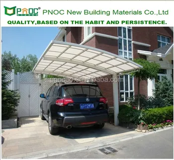 Powder Coated White Color Aluminum Double Carport Canvas Carport