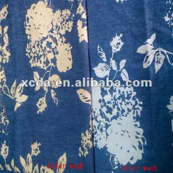 printed denim fabric