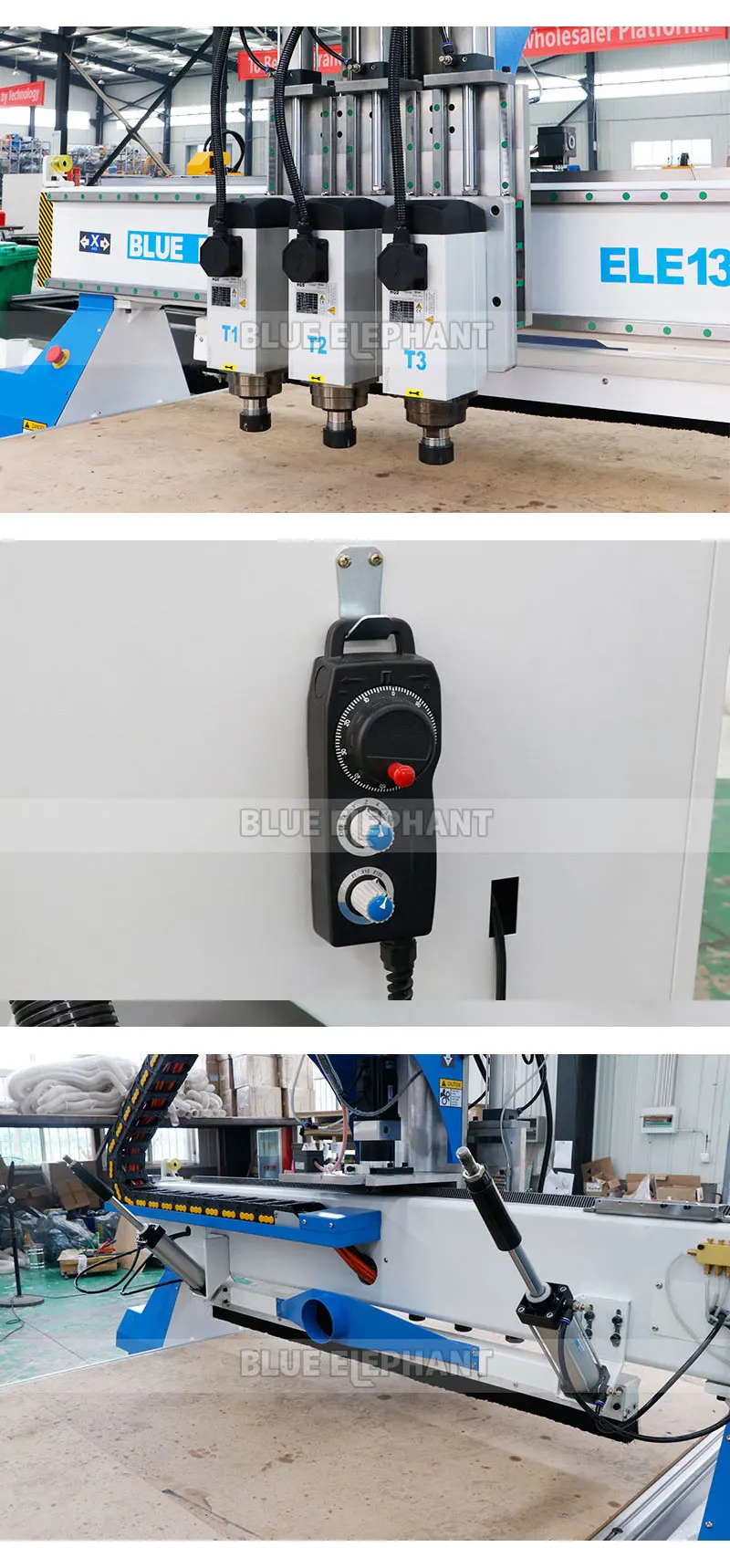 1325 PCB CNC Machine with T-slot and vacuum working table for Engraving Cutting Non-metal Materials