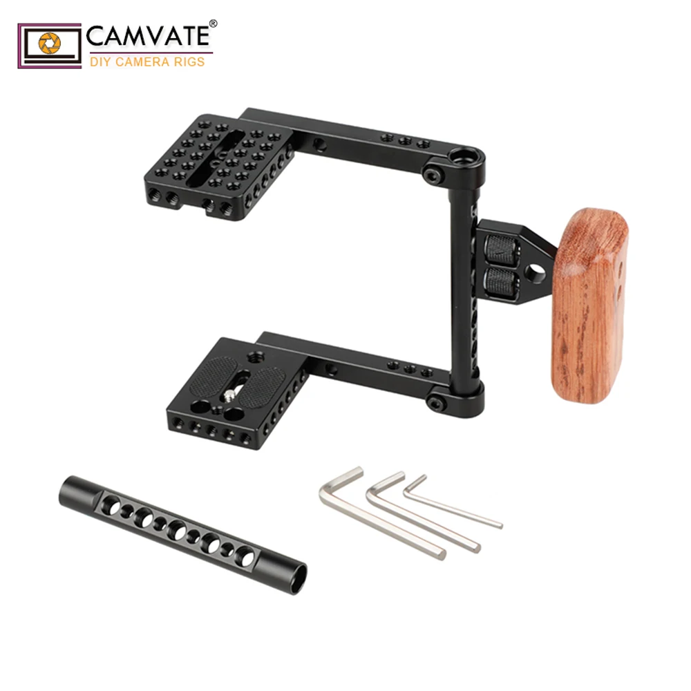 Camvate Qr Wooden Camera Half Cage For Small Dslr Camera Buy Small