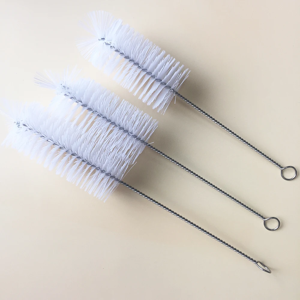 

304 Stainless Steel Nylon Brush for Cleaning Tube,Bottle,Machine, White,black,color