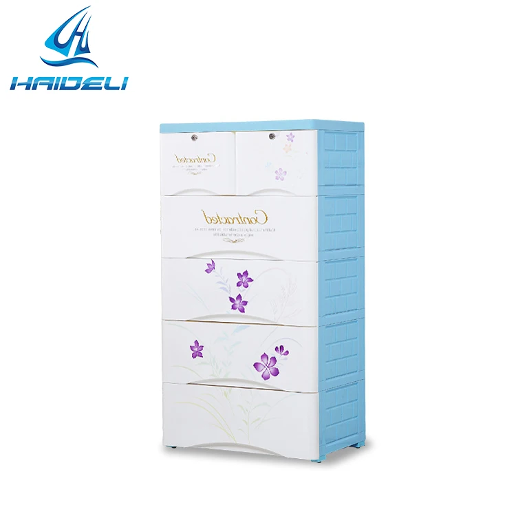 China Wholesale Plastic Drawer Cabinet 3 4 5 Tier Plastic Storage