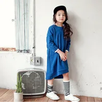 

China Kids Clothes Child Fashion Long Sleeve Hoodies Without Hood For Girls