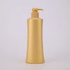Shiny Smooth Surface HDPE Oval 400ml Gold Pump Good Design Shampoo Bottle