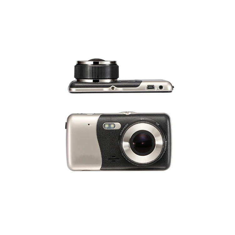 4inch Dual Lens Full Hd 1080p 2channel Manual Car Camera Rearview