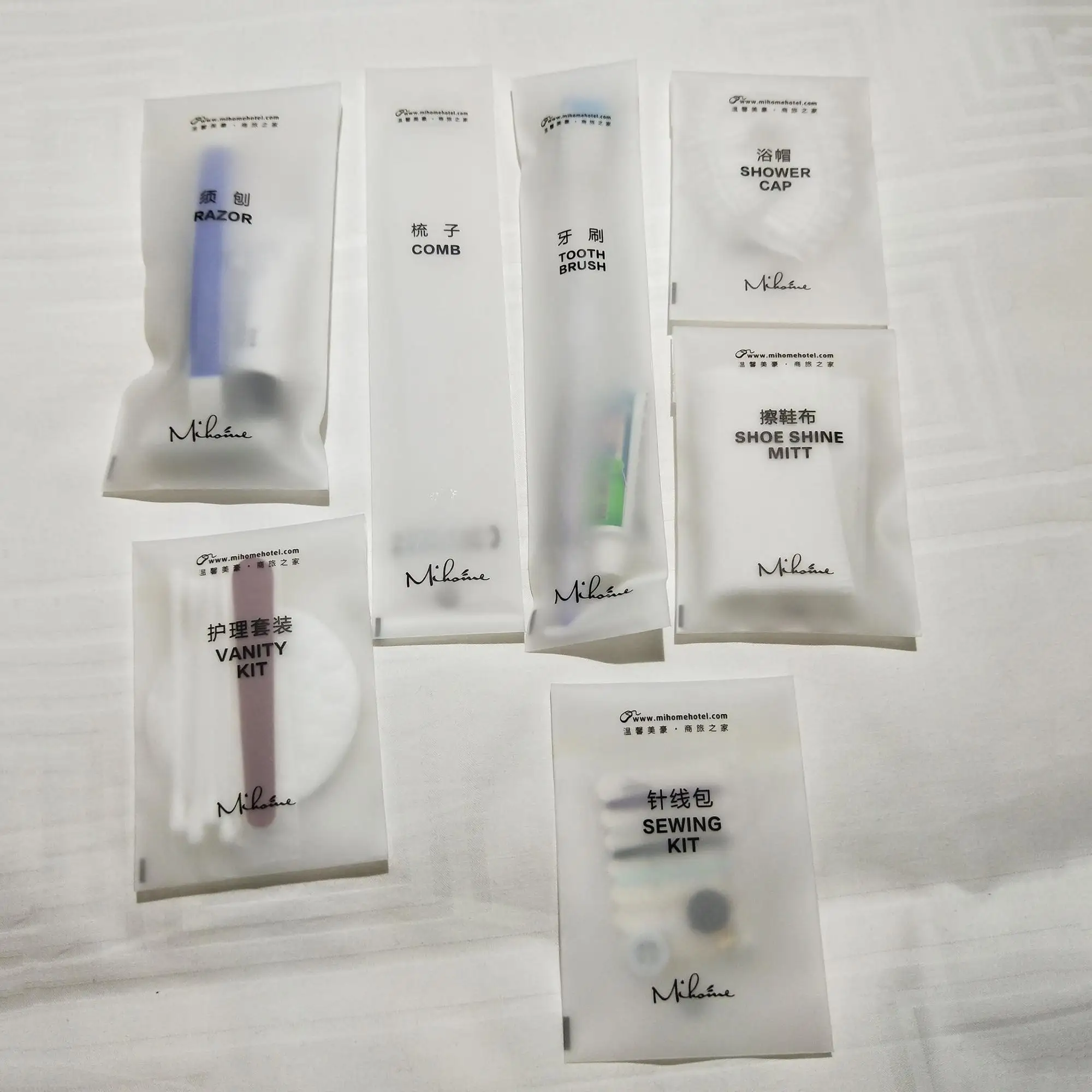 Cheap Disposable Hotel Supplies Guest Room Amenity Set For Bathroom