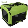 Folding Travel Pet Carrier with Straps and Fleece Mat for Dogs, Cats, Rabbits