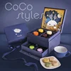 Cocostyles personalized blank high end navy bule 3D gift boxes with laser cut and drawer