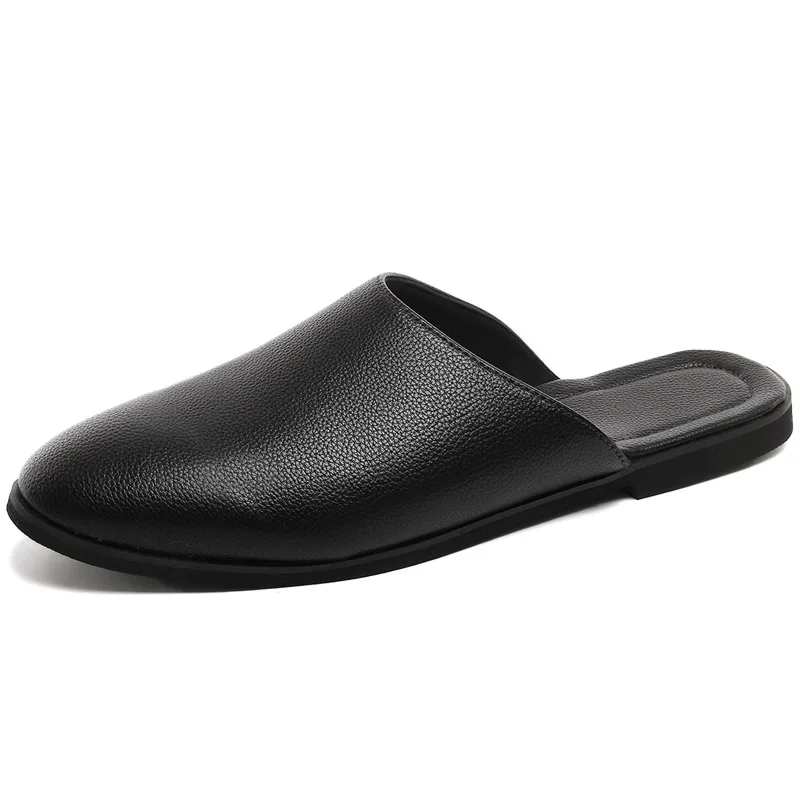 

Men's Leather Beach Shoes New Summer Trend Leather Sandals Slippers