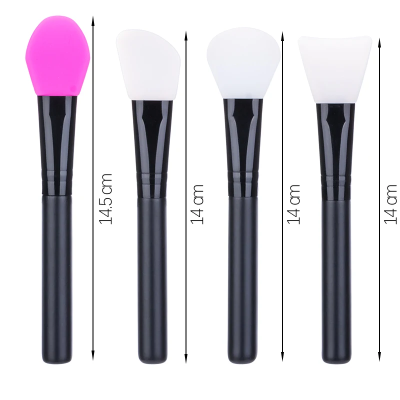 

Single Beauty Colorful Silicone Disposable Acrylic Vegan Clay Mask Brush, Pink or custom