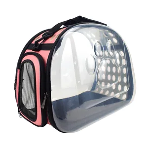 Image of Pet supplies cat bag pet backpack cat dog universal transparent collapsible travel travel out of the bag spot wholesale