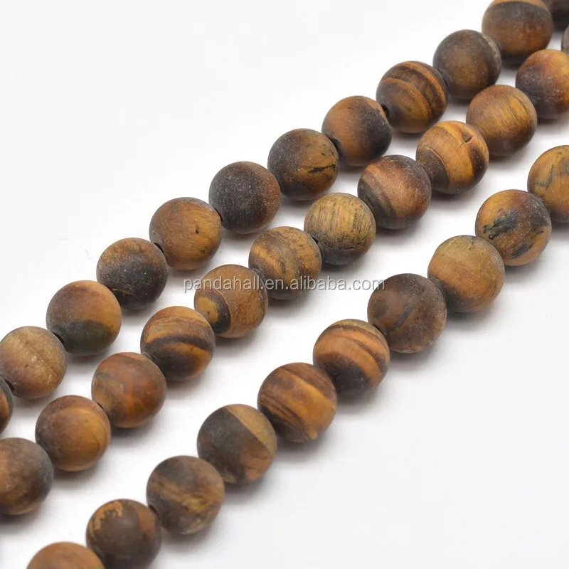 

Pandahall 8mm Frosted Round Beads Stone Natrual Tiger Eye Beads Strings Wholesale