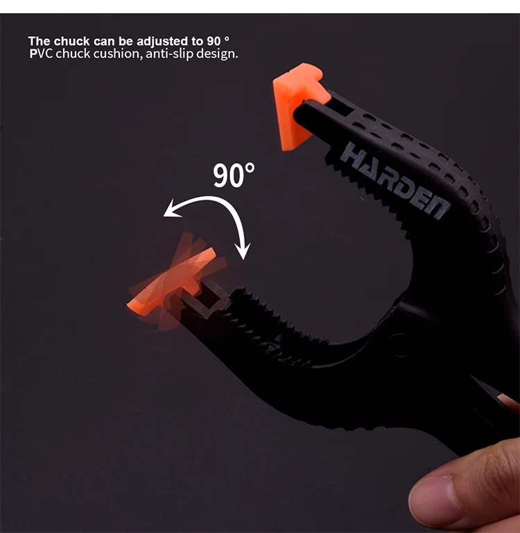 High Strength Anti-Slip Design Adjusted 4" 6" 6pcs Nylon A Spring Clamp Set