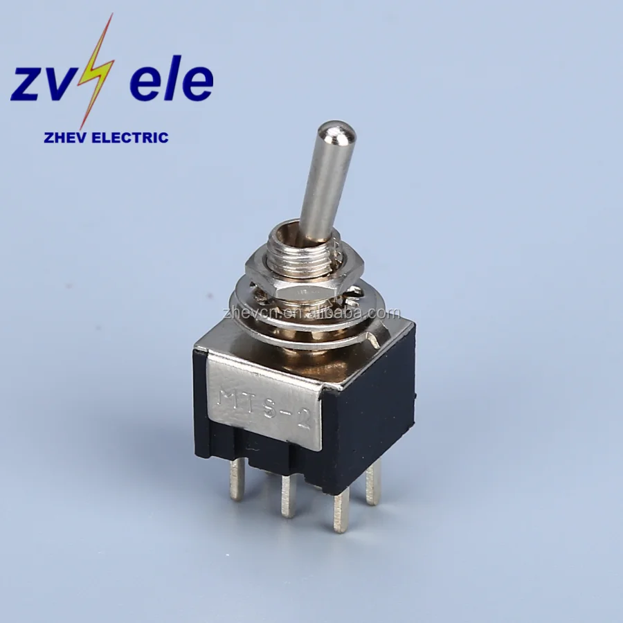 Mts 202 A2 M6 Toggle Switch With 6 Pins Silver Plated