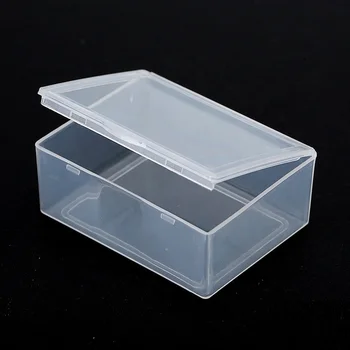 Rectangle Hinged Lid Plastic Containers /small Box With Hinged Lid