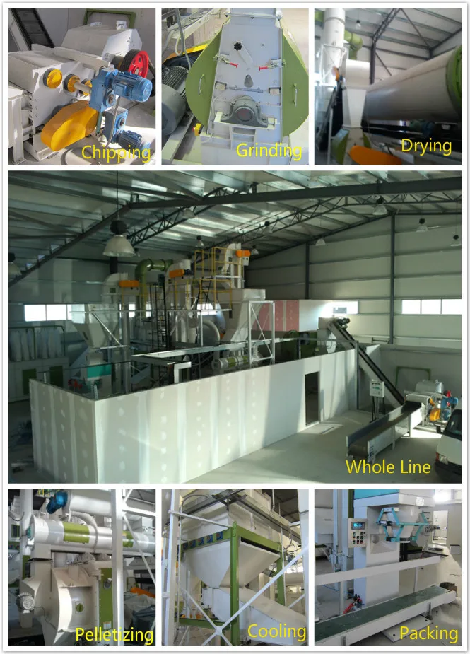 Wood pallet/Woodchips/Paper Pulp/Biomass Pellet Machine Granulator 