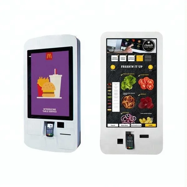 32inch Touch Screen Self-service payment kiosks Win10 Restaurant Smart LCD Payment Machine with Printer and Scanner