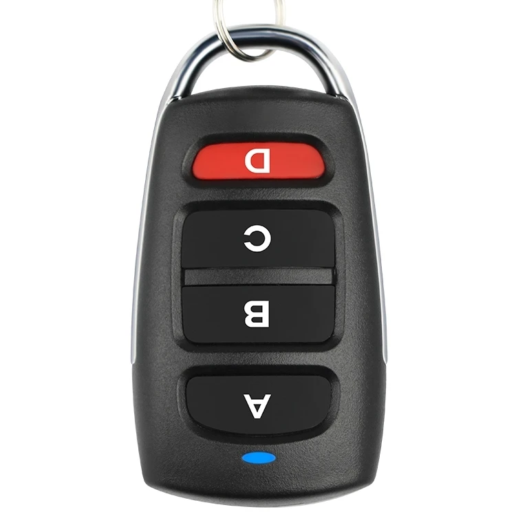 Metal Cover 4 Button 433mhz Copy Code Remote Control