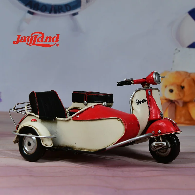 

Iron scooter model w/sidecar for home decor, gift item, wedding, Christmas, birthday gifts