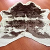 Soft Faux Cowhide Rug 4.5x4.4 Feet Cow Print Rug Perfect Throw Rug for Living Room/Tile/Lounge Room/Office