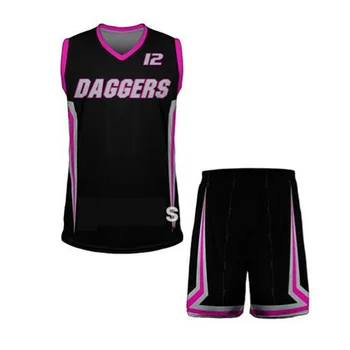 Sublimated Basketball Jersey Pink 