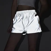 

Sexy Women Reflective Shorts High Waist Hot Shorts Women Reflective Clothing