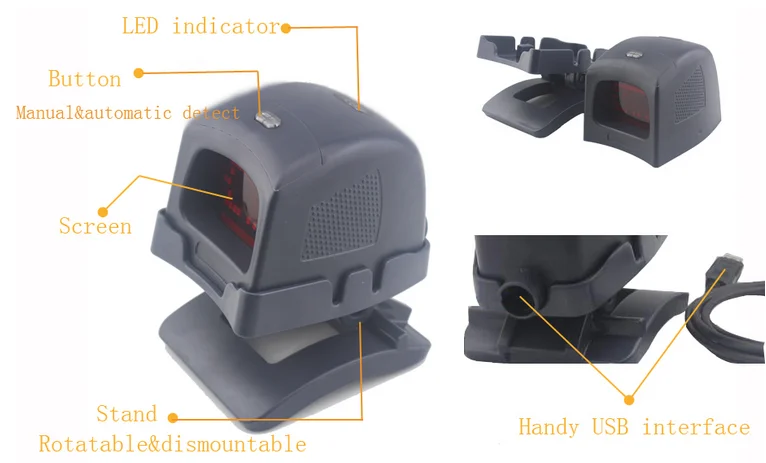 HBA-2020 Manufacturer retail supermarket barcode scanner handheld Laser Bar code reader