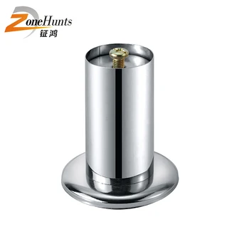 Contemporary Cylinder Chrome Iron Tubular Sofa Legs Metal 15cm