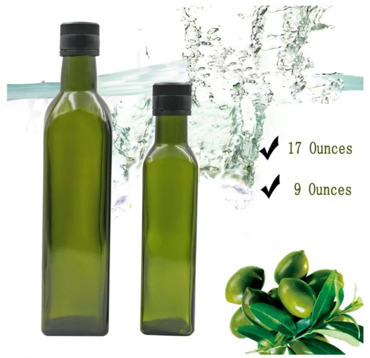 750ml Olive Oil Dispenser With Stainless Steel Flip Top Pourer Dark