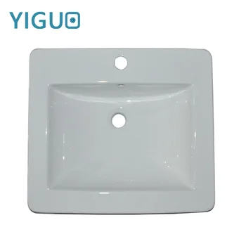 Bathroom Vanity Countertop Ceramic Sink Feather Edge Basin