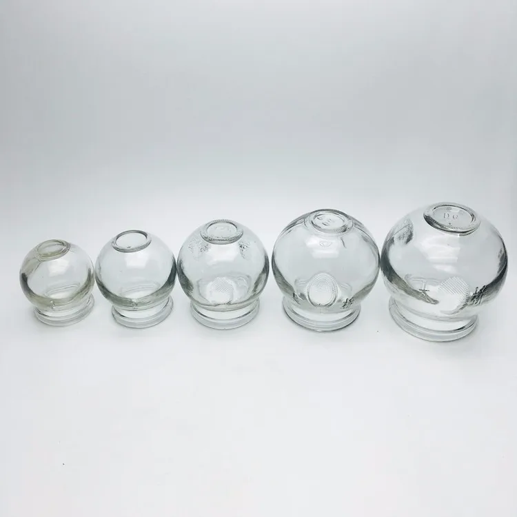 5 Sizes Chinese Traditional Glass Cupping Therapy Glass Massage Cupping
