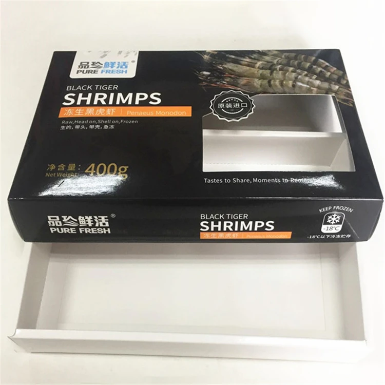 Cheap Black Frozen Shrimp Packaging Box With Logo Buy Shrimp