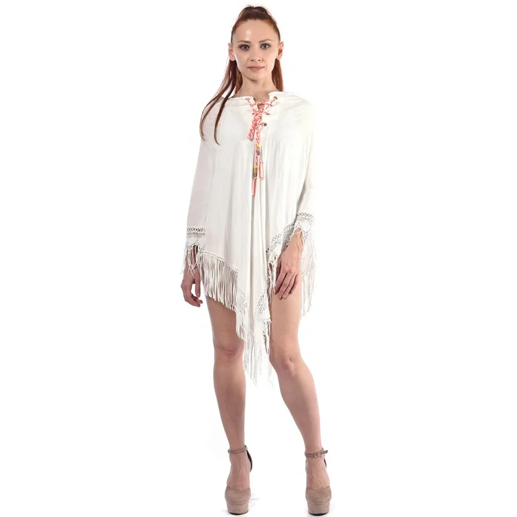 

Custom fashion wrap blouse cover up beachwear wholesale swimwear white fringe blouse beach swimwear with cover up, N/a